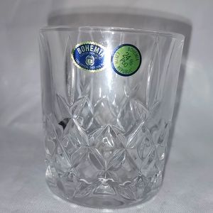 Vintage bohemia 24 Lead crystal czech Rocks Glass